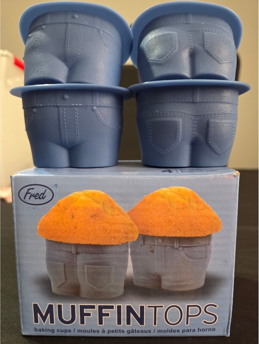 Fred Muffin Tops Silicone Baking Cups - Blue Jeans Design